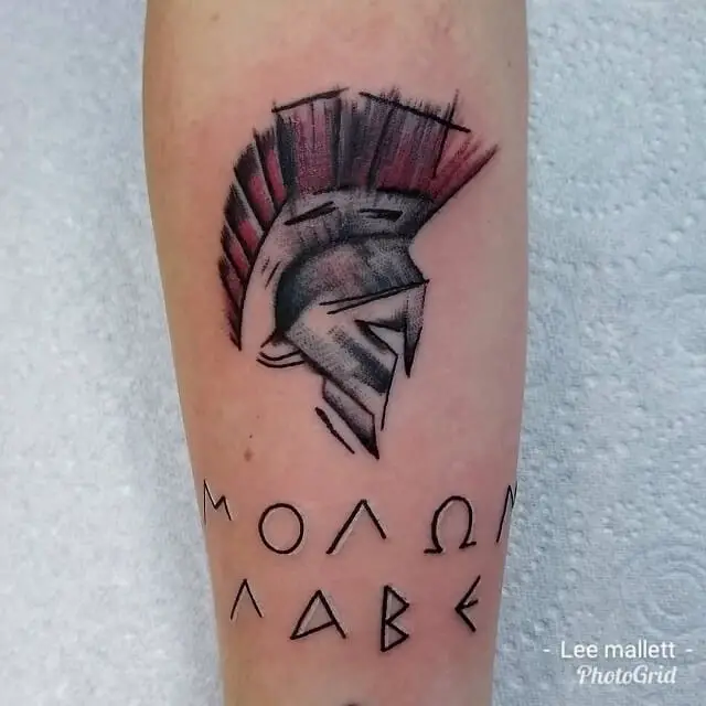 molon labe and tattoo
