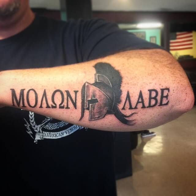 molon labe in Tattoos  Search in 13M Tattoos Now  Tattoodo