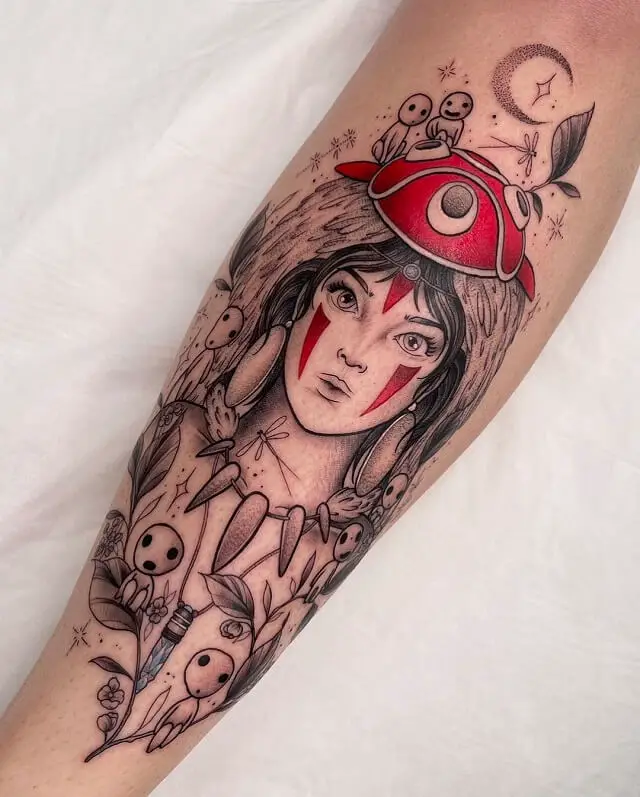 mononoke mask tattoo 