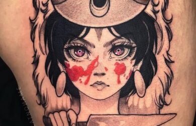 Princess Mononoke tattoos