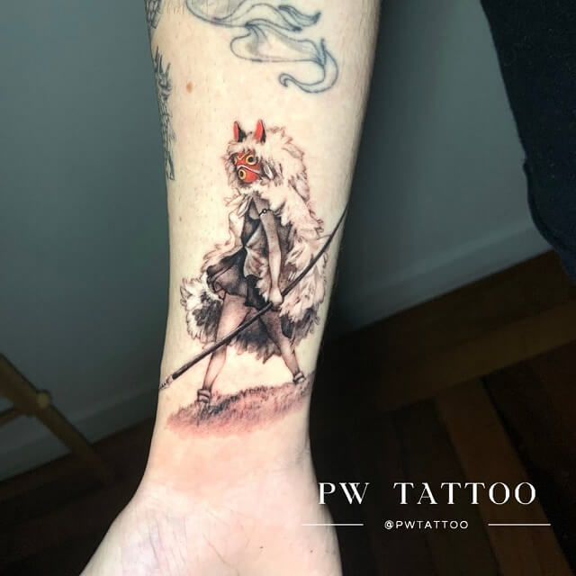 mononoke tattoo wolf