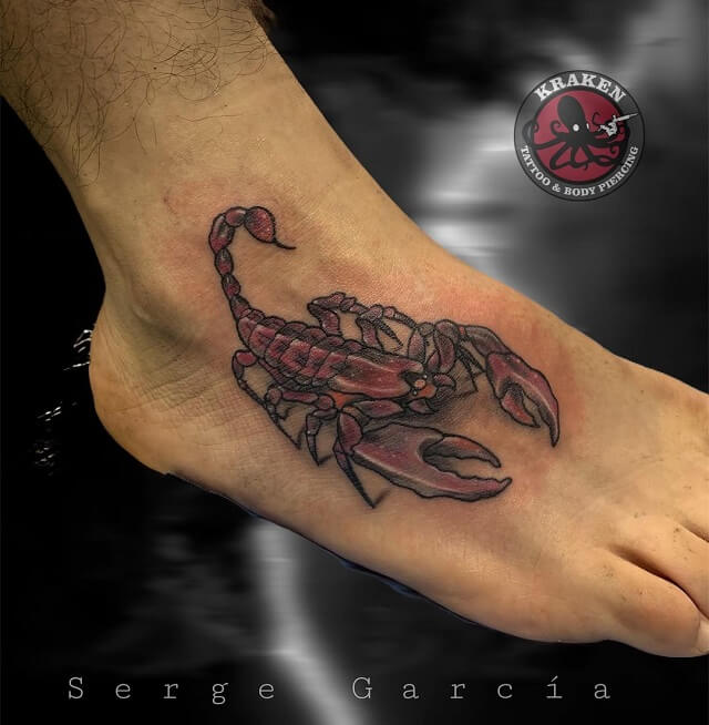 neck tattoo scorpion
