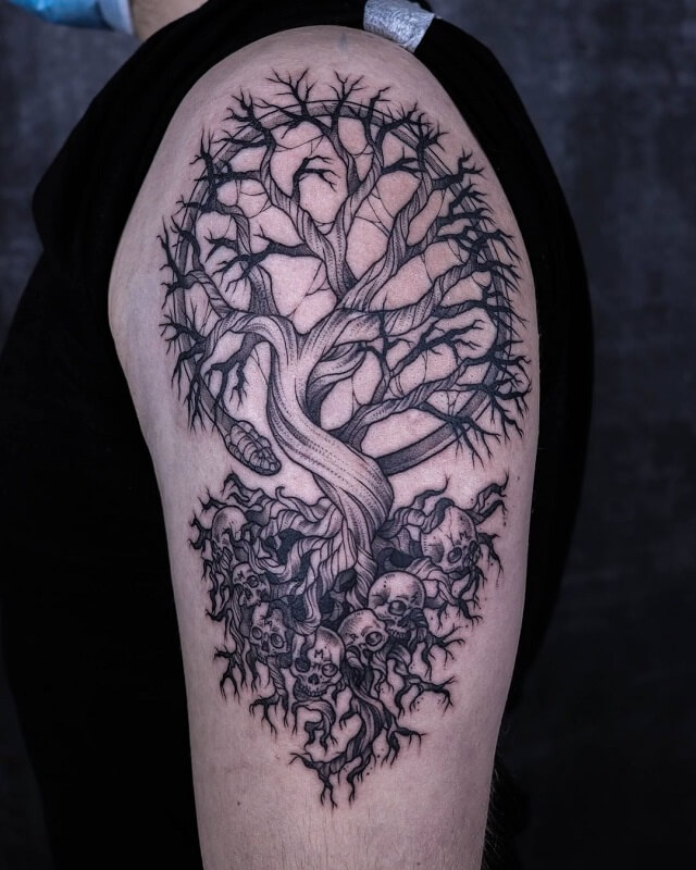norse tree life tattoo