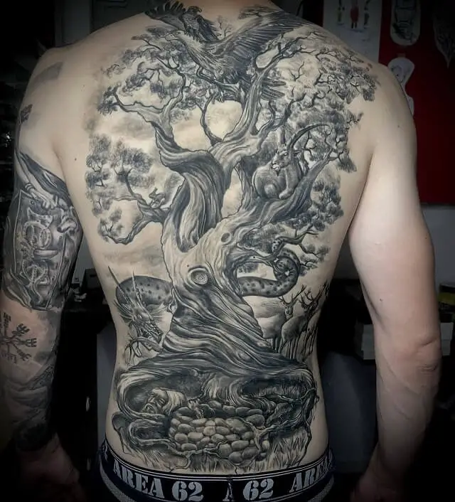 norse tree of life tattoo