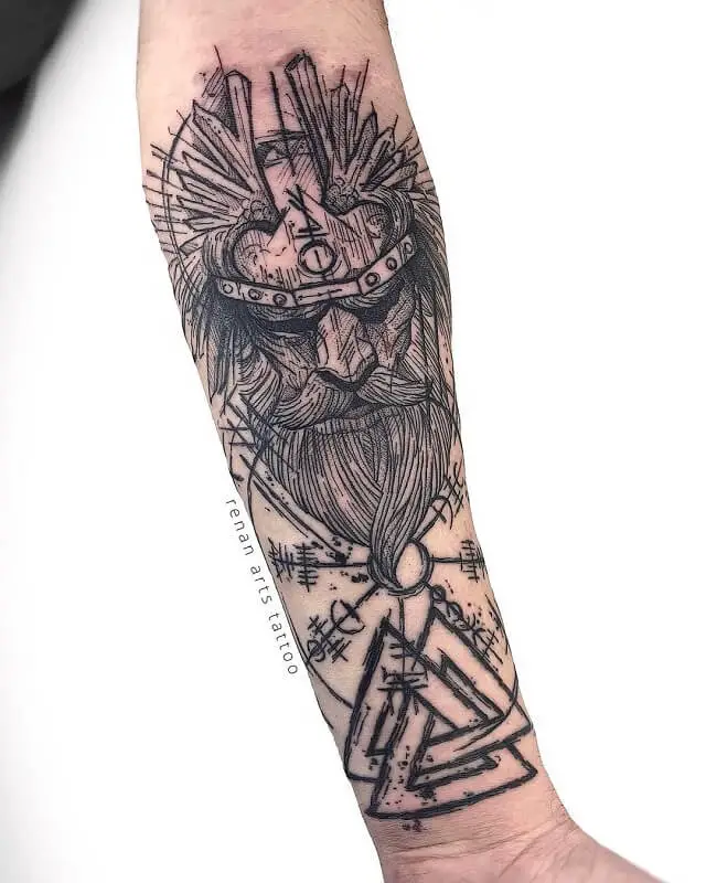 odin tattoo spear