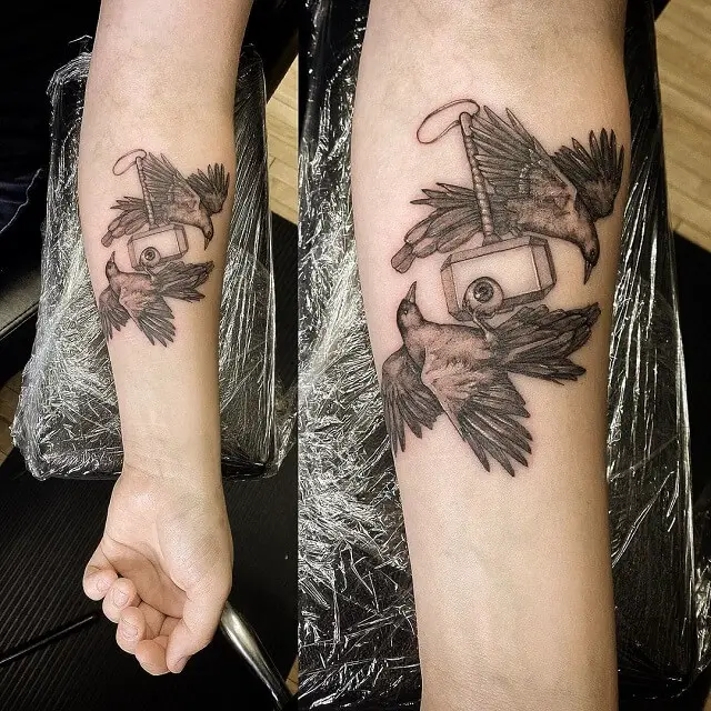 odin's ravens tattoo