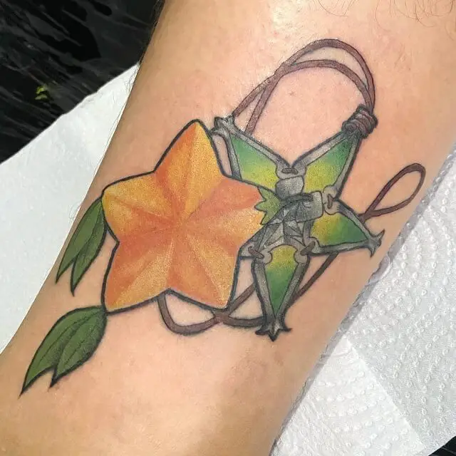 paopu fruit crown tattoo