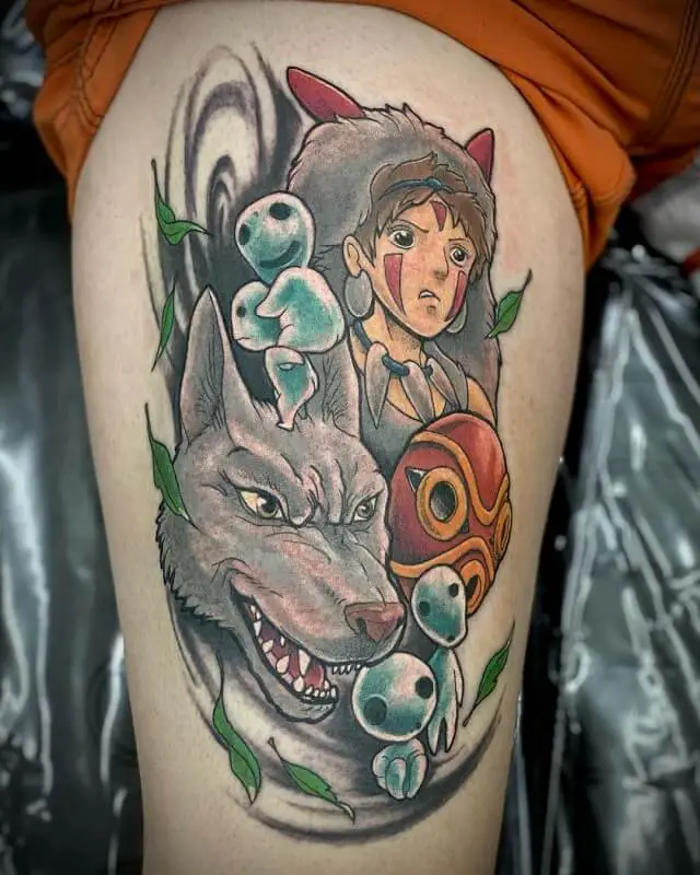 princess mononoke wolf tattoo