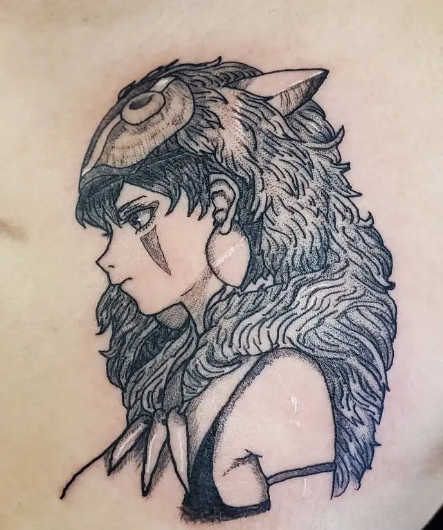 princess tattoss wolf