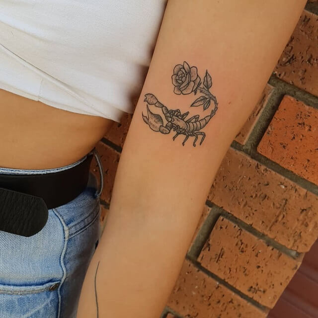  scorpion rose tattoo