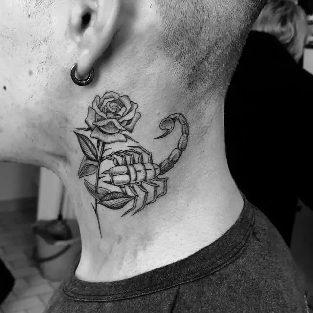 rose scorpion tattoo