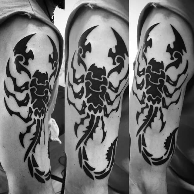  tribal scorpion tattoo