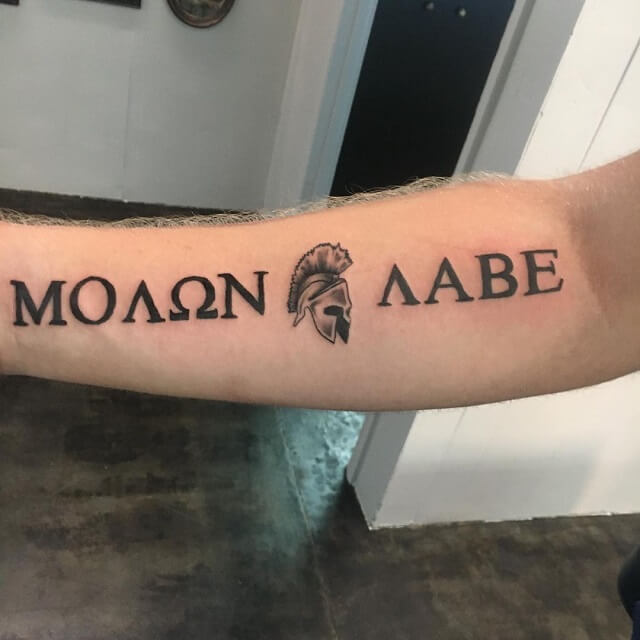 tattoo and molon labe tattoo