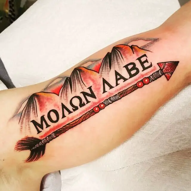 tattoo meaning molon labe 