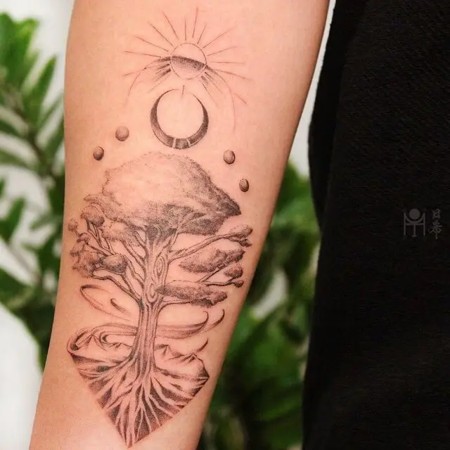 tattoo of tree 