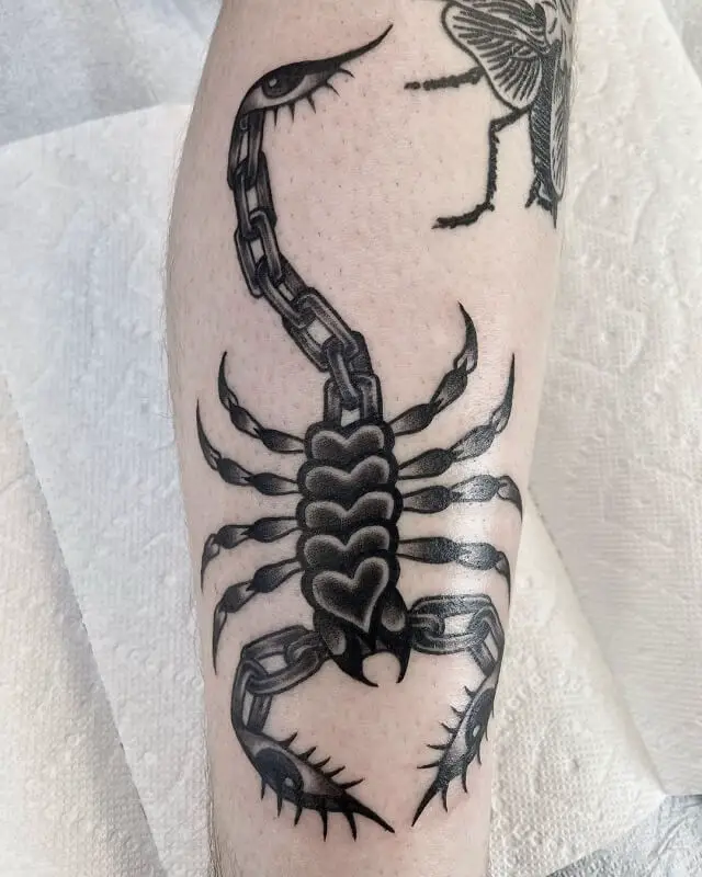 tribal scorpion tattoo