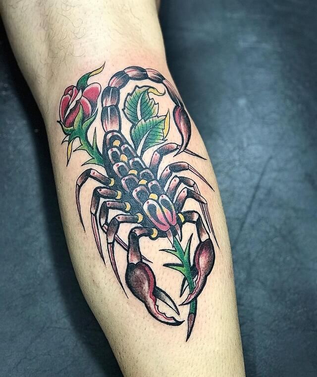 girly scorpion tattoo