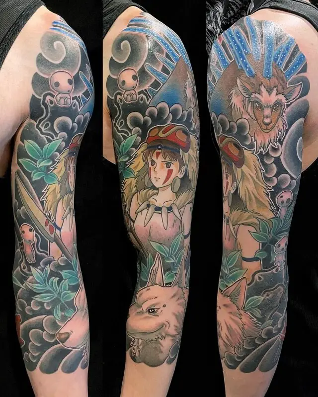 wolf tattoo mononoke 