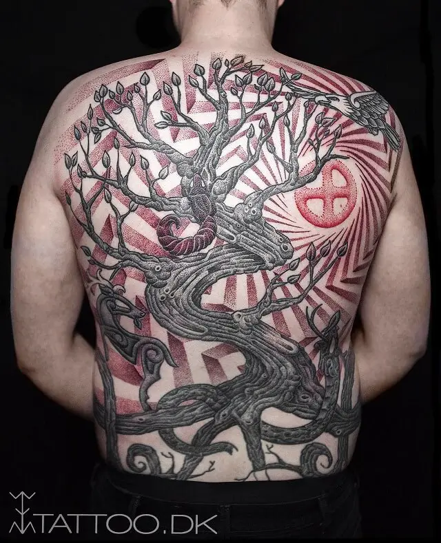 yggdrasil tattoo of norse tree