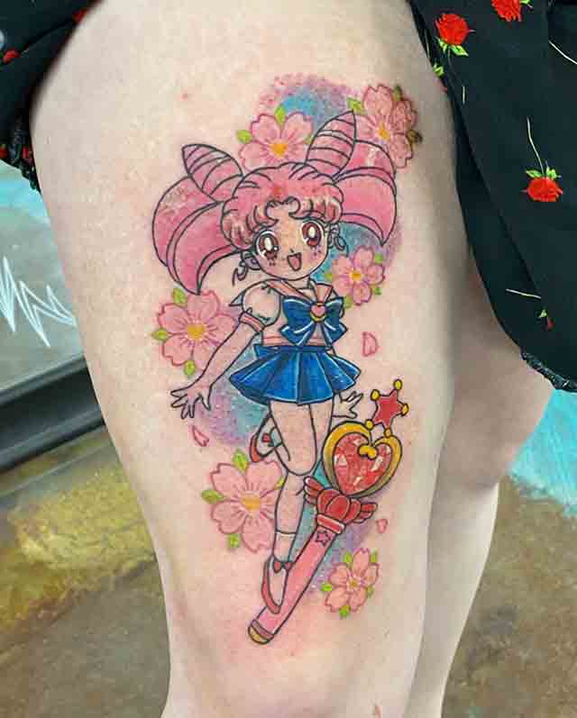 Transparent Sailor Moon Wand Png  Dark Sailor Moon Tattoo Png Download   Transparent Png Image  PNGitem