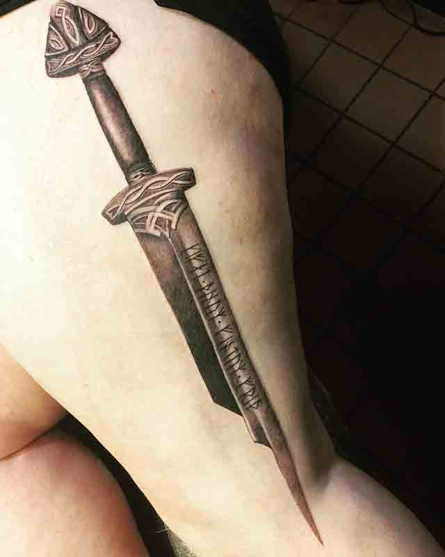 Premium Vector  Vector illustration of a sword in tattoo style vector logo  illustration