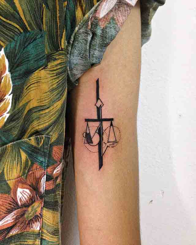 libra flower tattoo