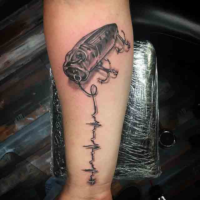 fishing lure tattoo