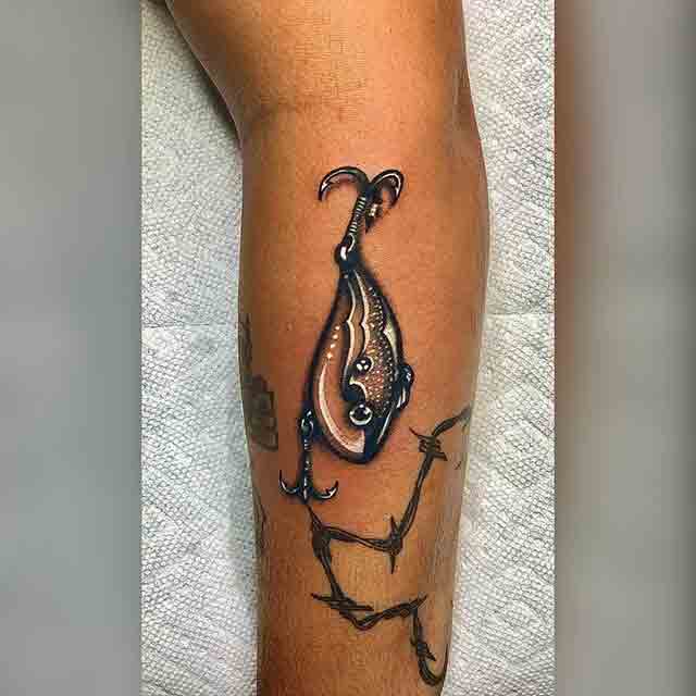 fishing lure tattoo by twyliteskyz on DeviantArt