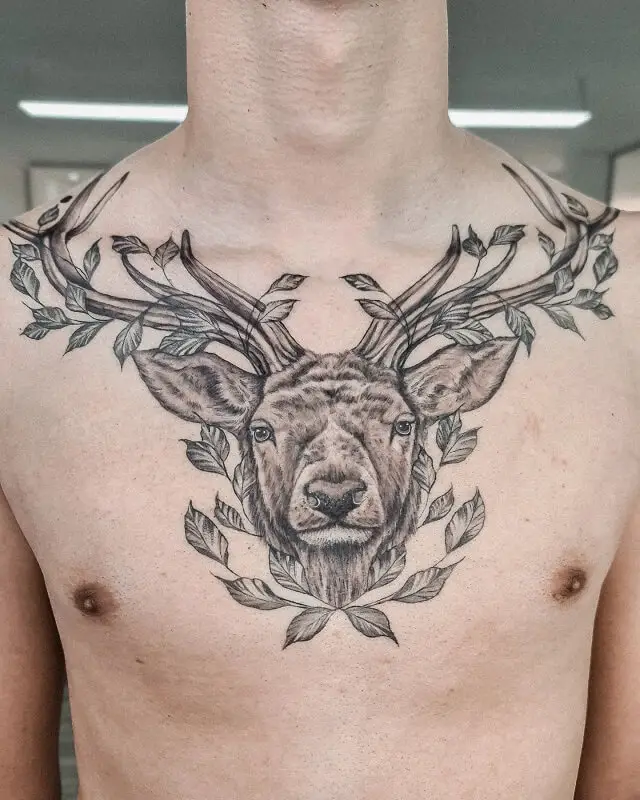 Animal Chest Tattoo