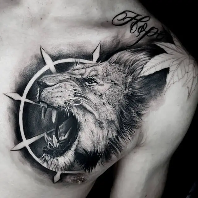 Animal Chest Tattoo