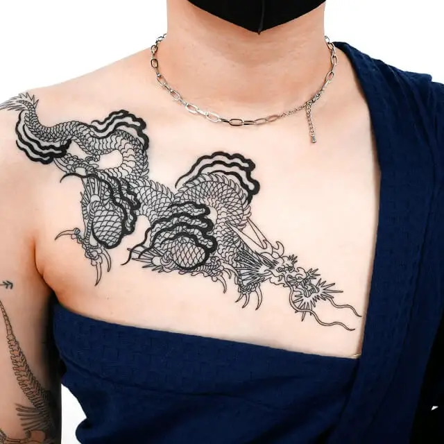 Dragon Chest Tattoo