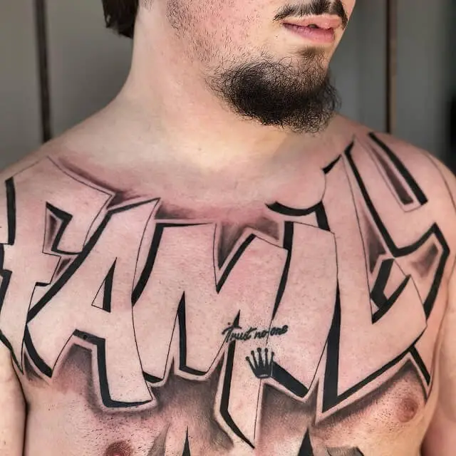 Family Chest Tattoo