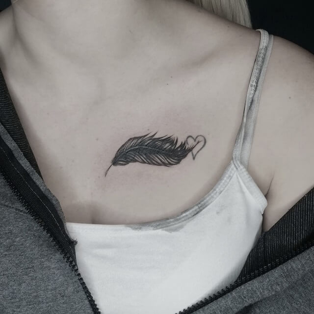 Feather Chest Tattoo