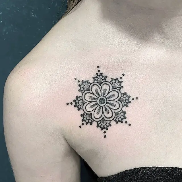 Geometric Chest Tattoo