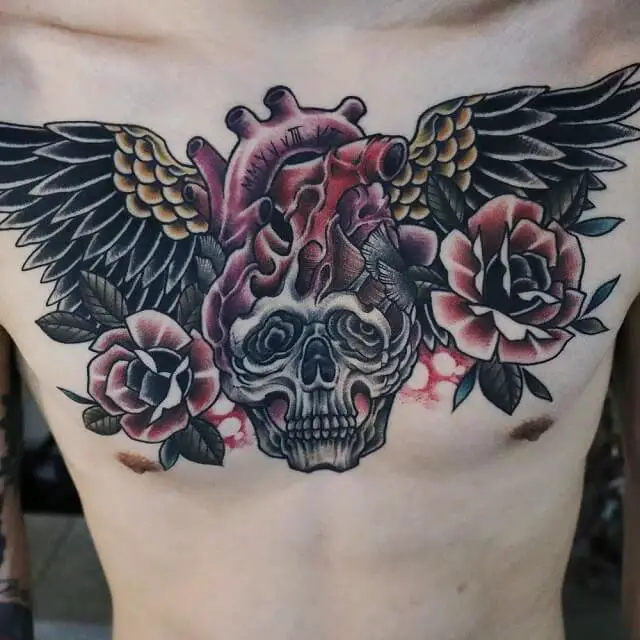 Heart Chest Tattoo