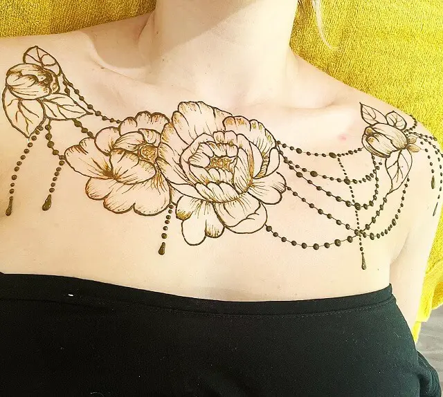 Henna Chest Tattoo