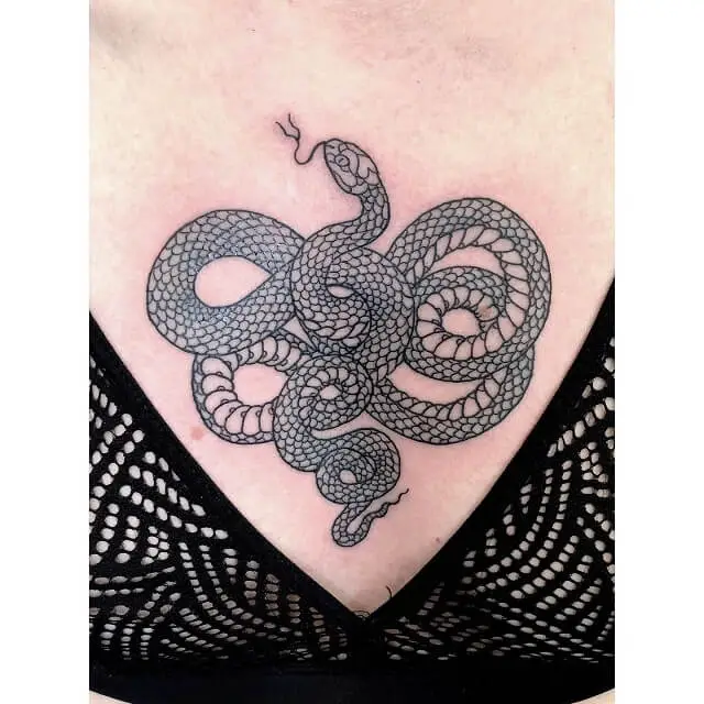 Snake Chest Tattoo