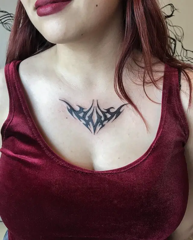  Tribal Chest Tattoo