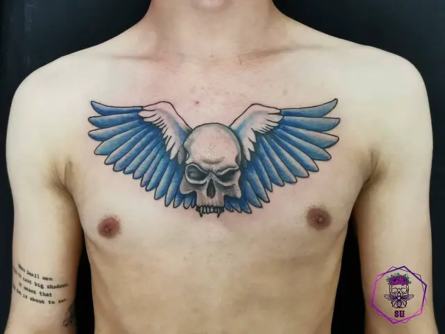 Wing Chest Tattoo