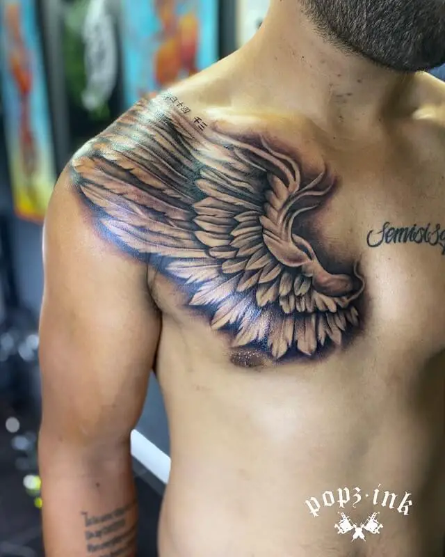 Wing Chest Tattoo