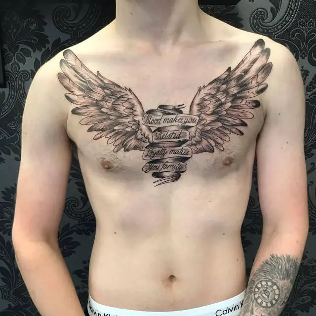 Wing Chest Tattoo