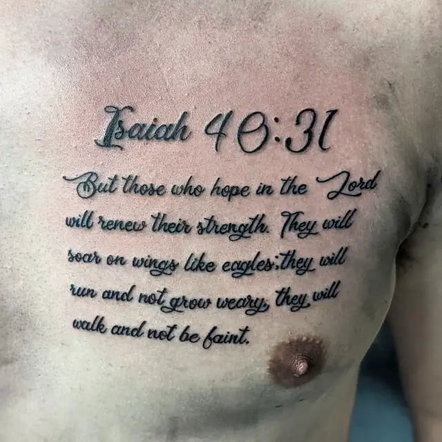 bible verse chest tattoos