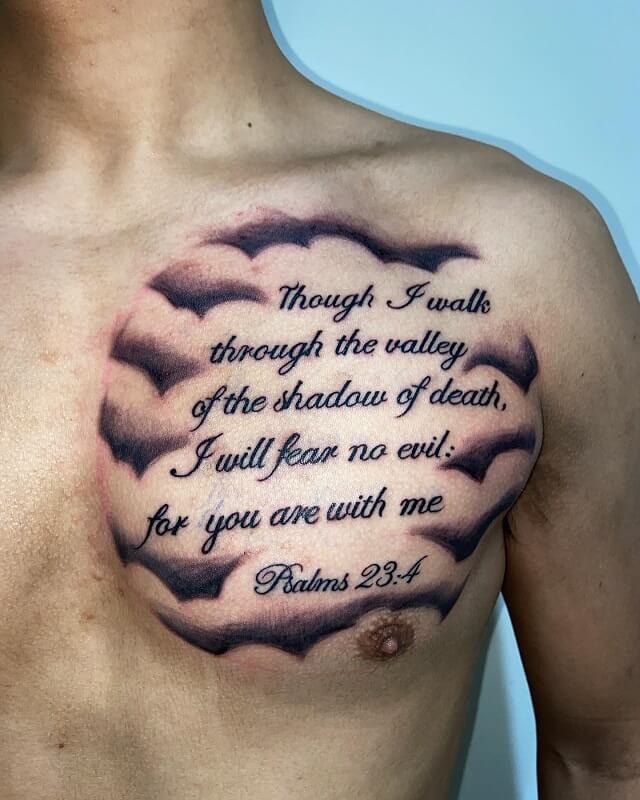 bible verse chest tattoos