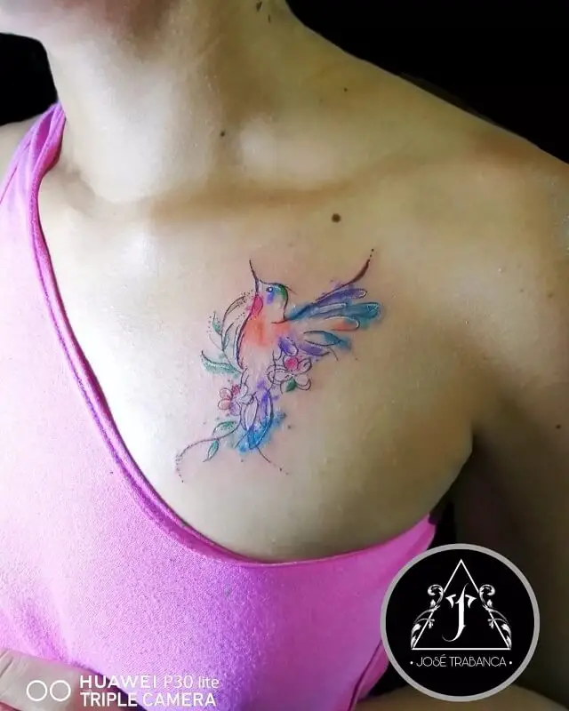 bird chest tattoos 