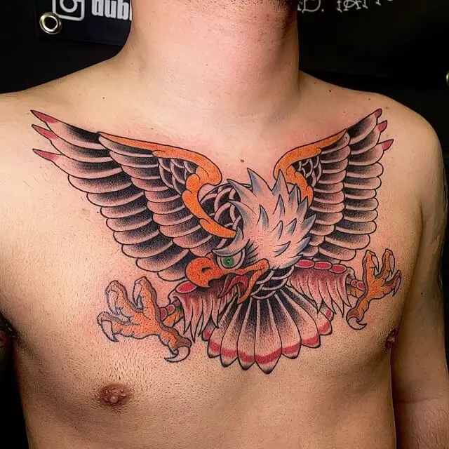 eagle chest tattoos