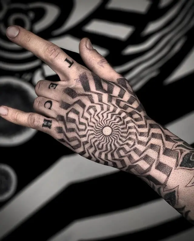 Details 69 geometric hand tattoos latest  thtantai2