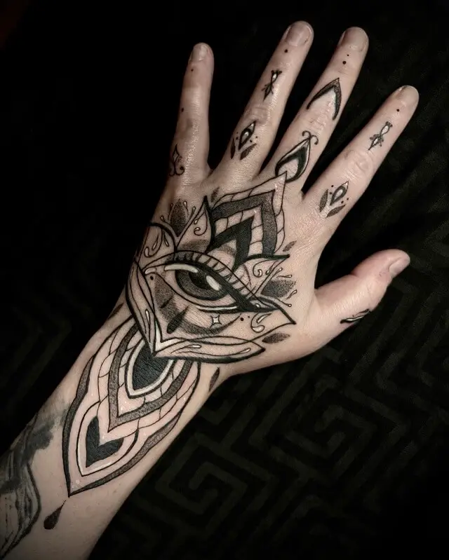 hamsa hand tattoo