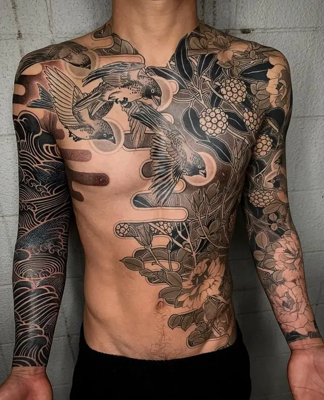  japanese chest tattoos