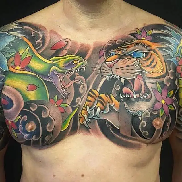  japanese chest tattoos