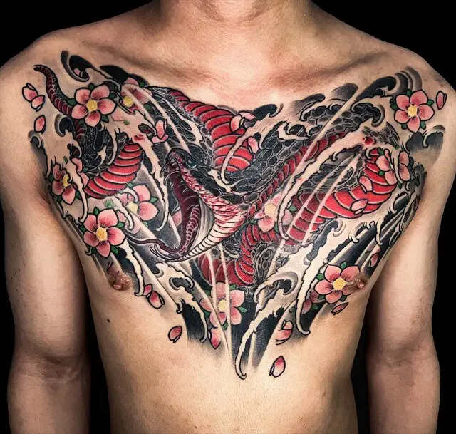  japanese chest tattoos